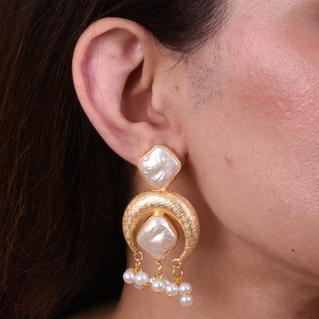 Ocean Crescent Dangler Earring