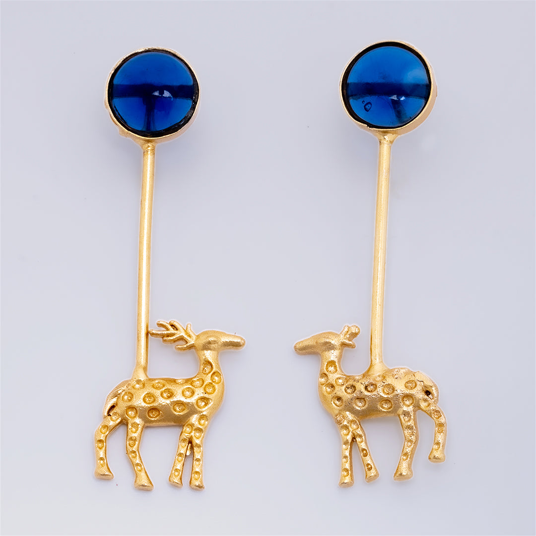 Golden Deer Dangler Earring