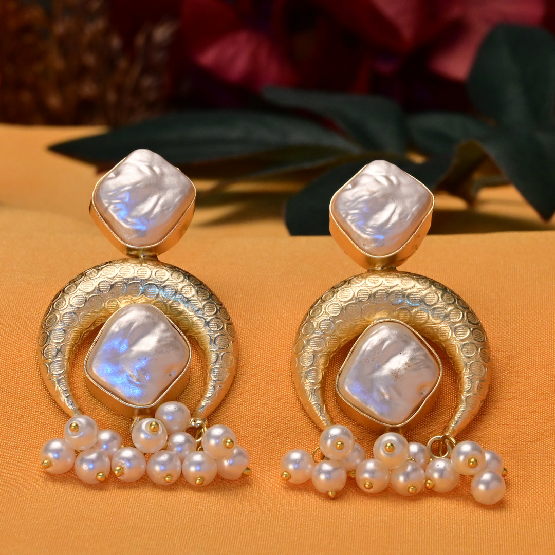 Ocean Crescent Dangler Earring