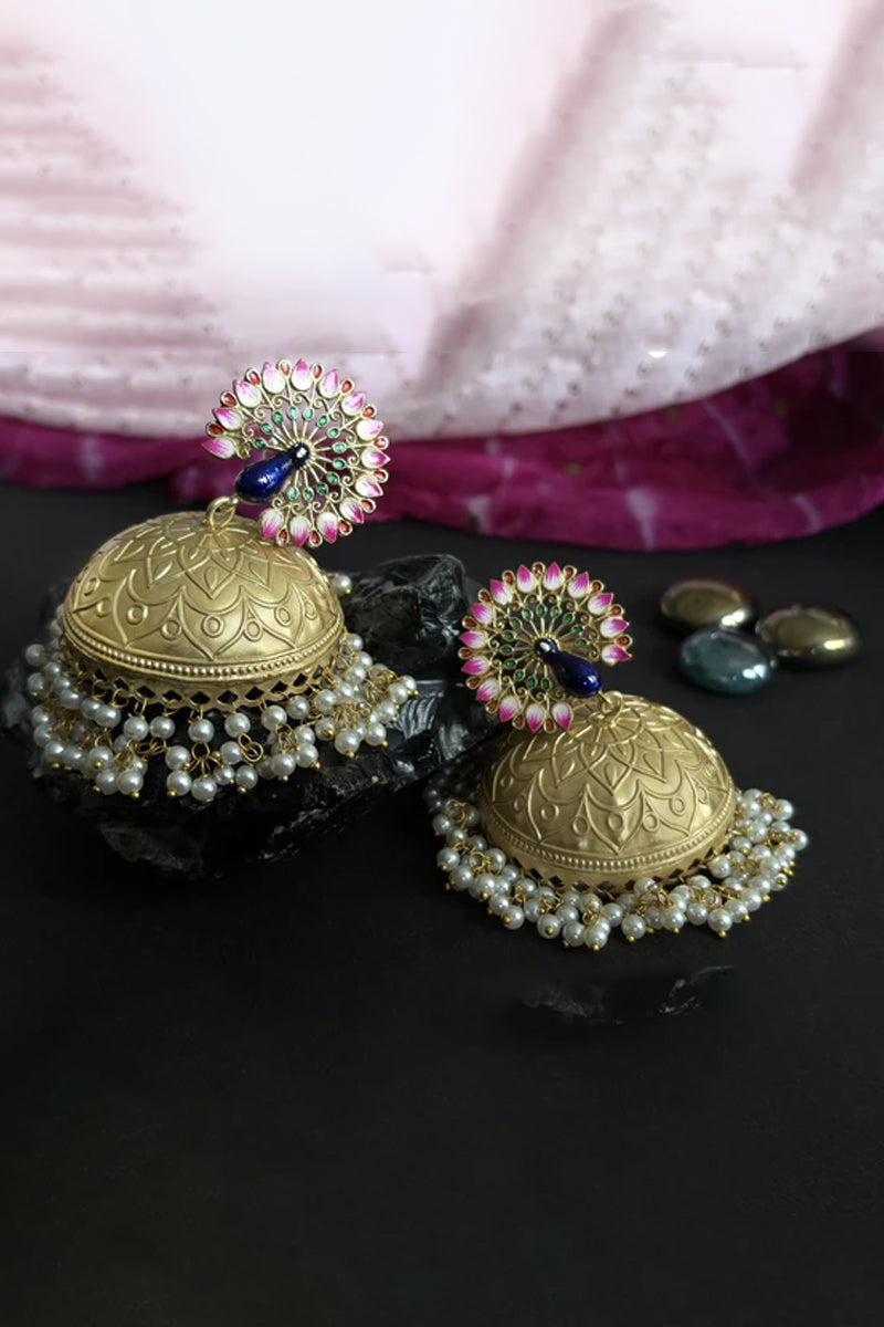 Royal Peacock Jhumkas