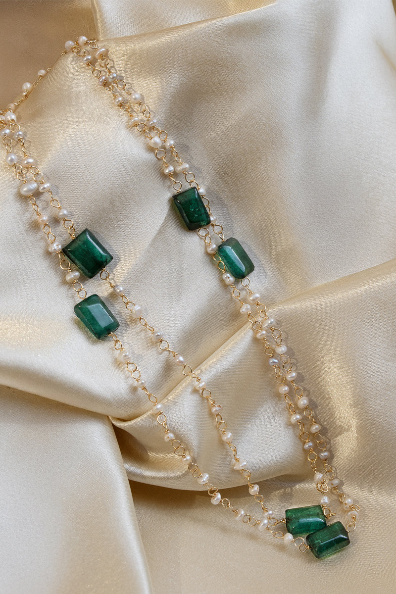 Emerald Dew Pearl Set