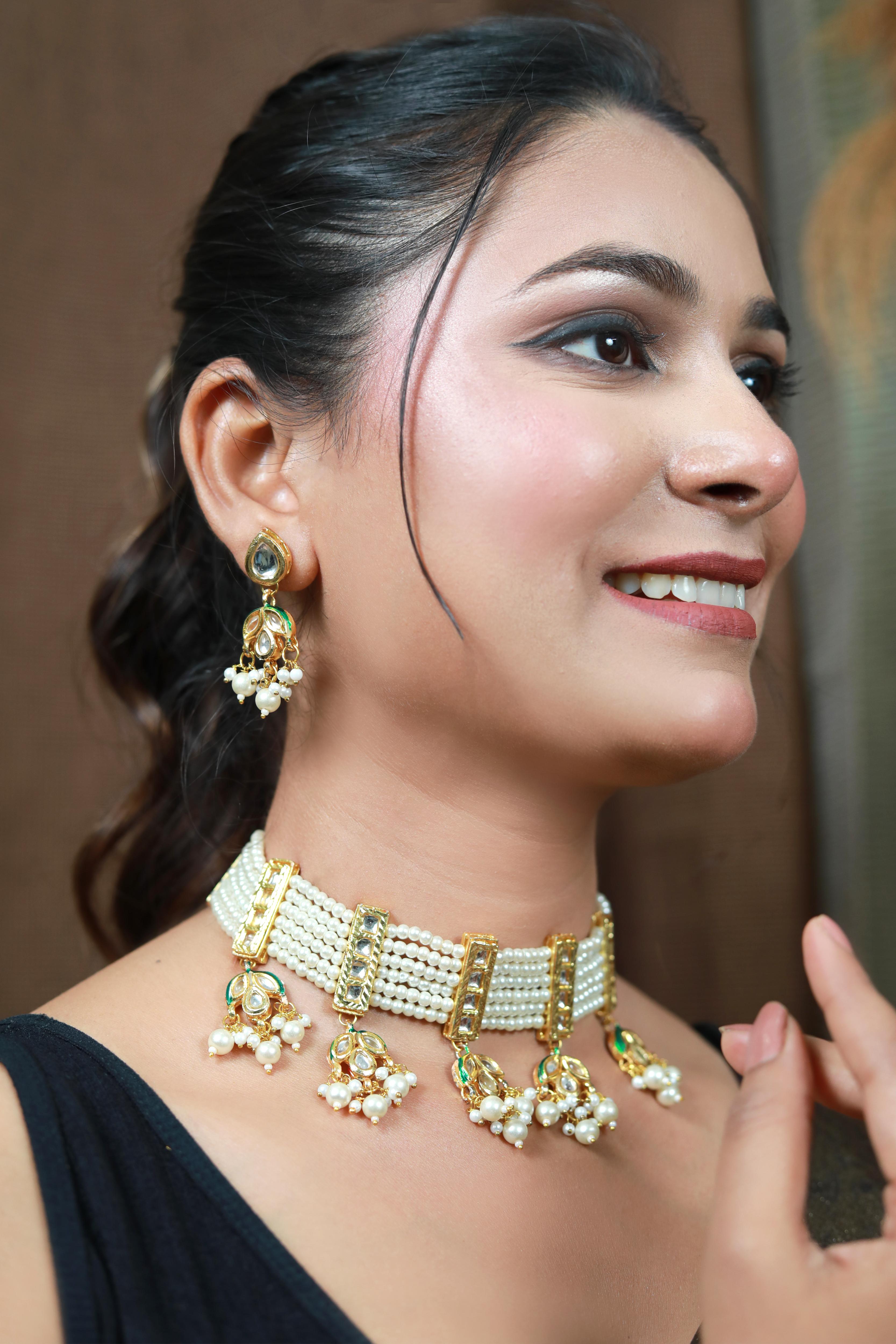Kundan Pearl Choker Set
