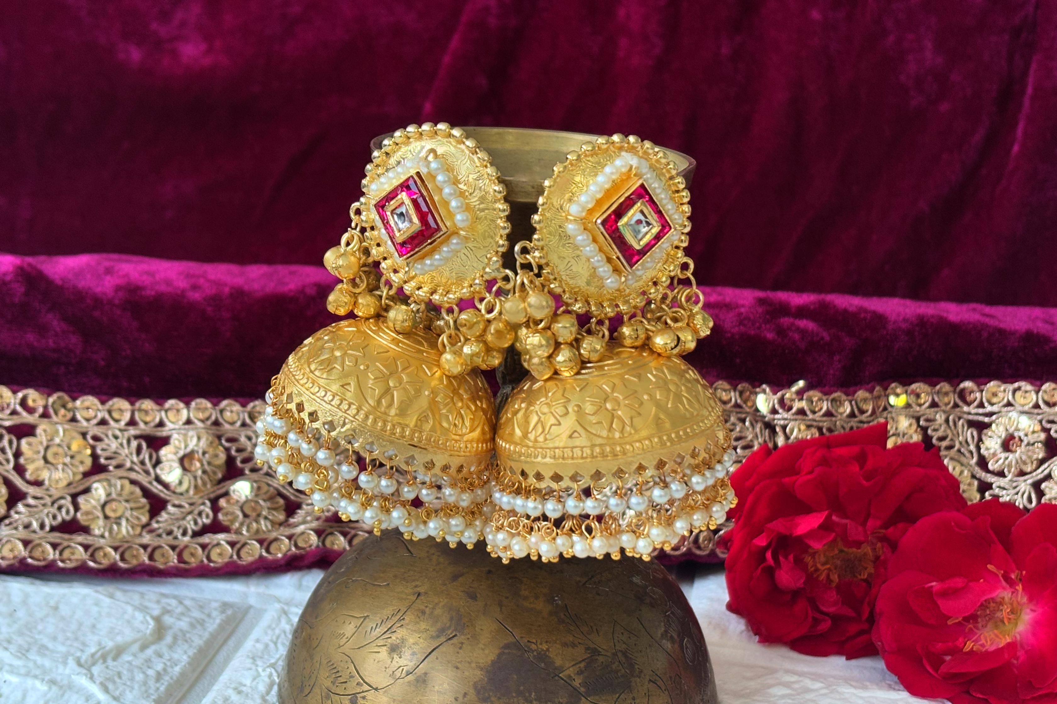 Crimson Aura Jhumka