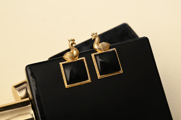 Mayura Noir Dangler Earrings