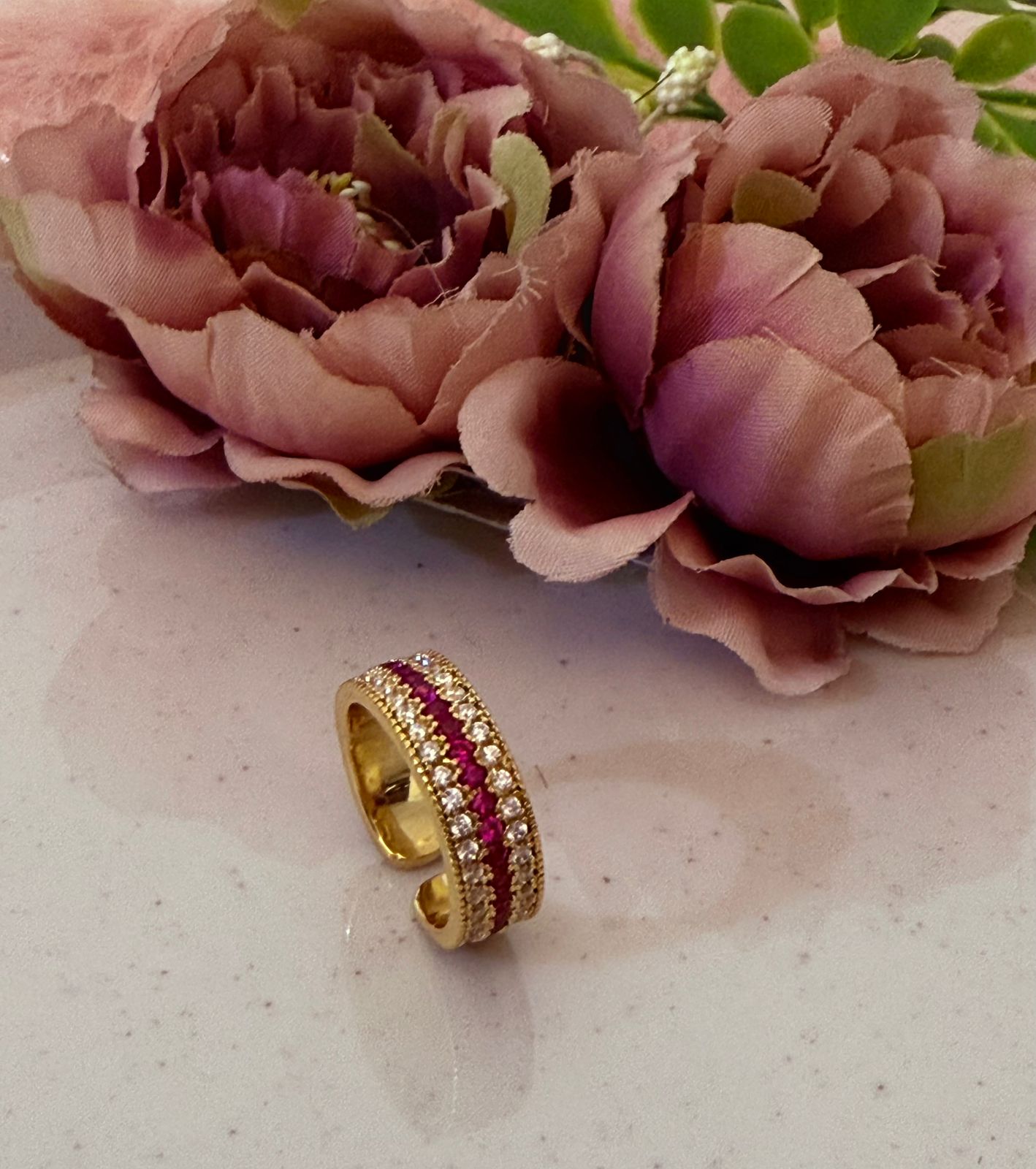 Ruby Radiance Adjustable Band