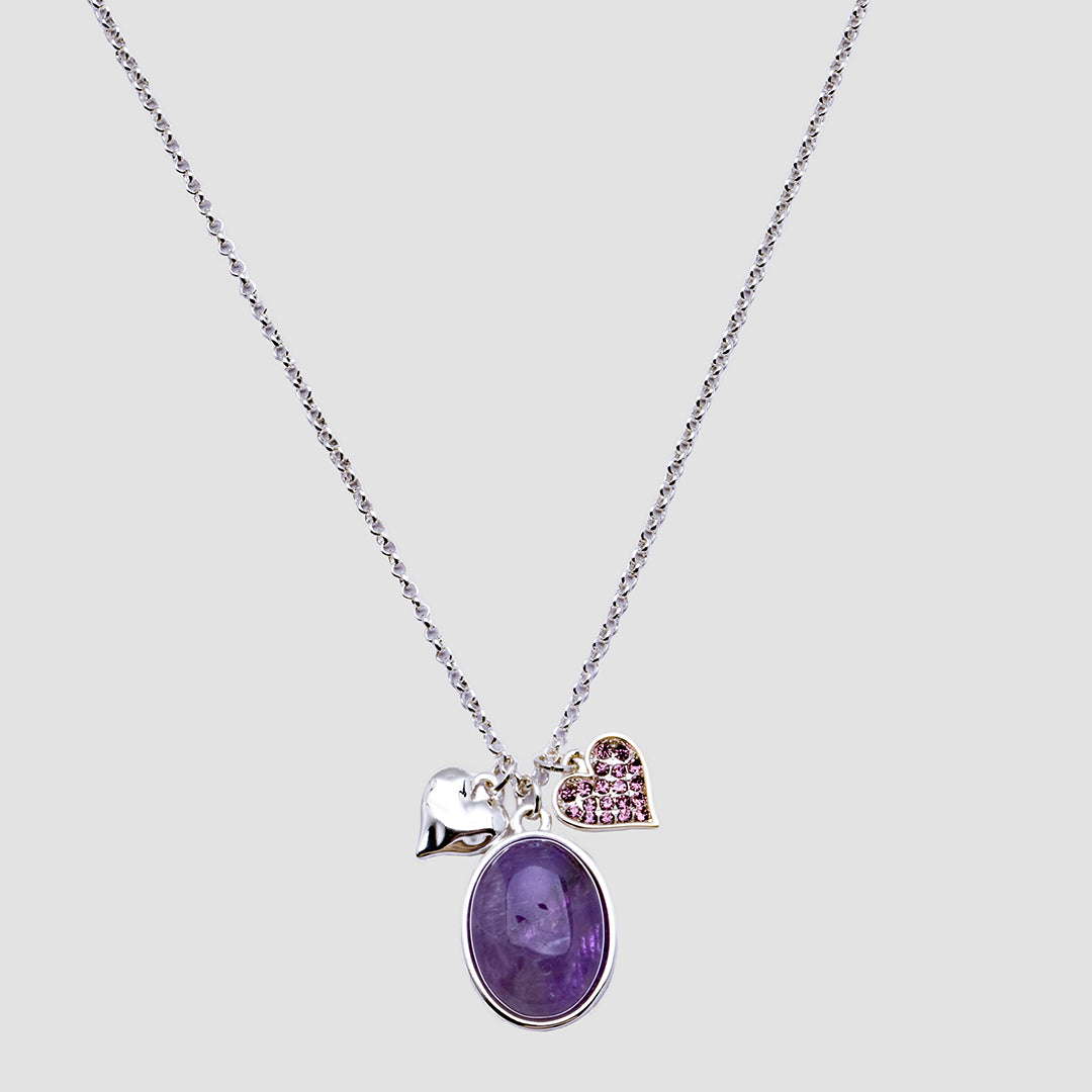 Amethyst Aura Pendant Chain