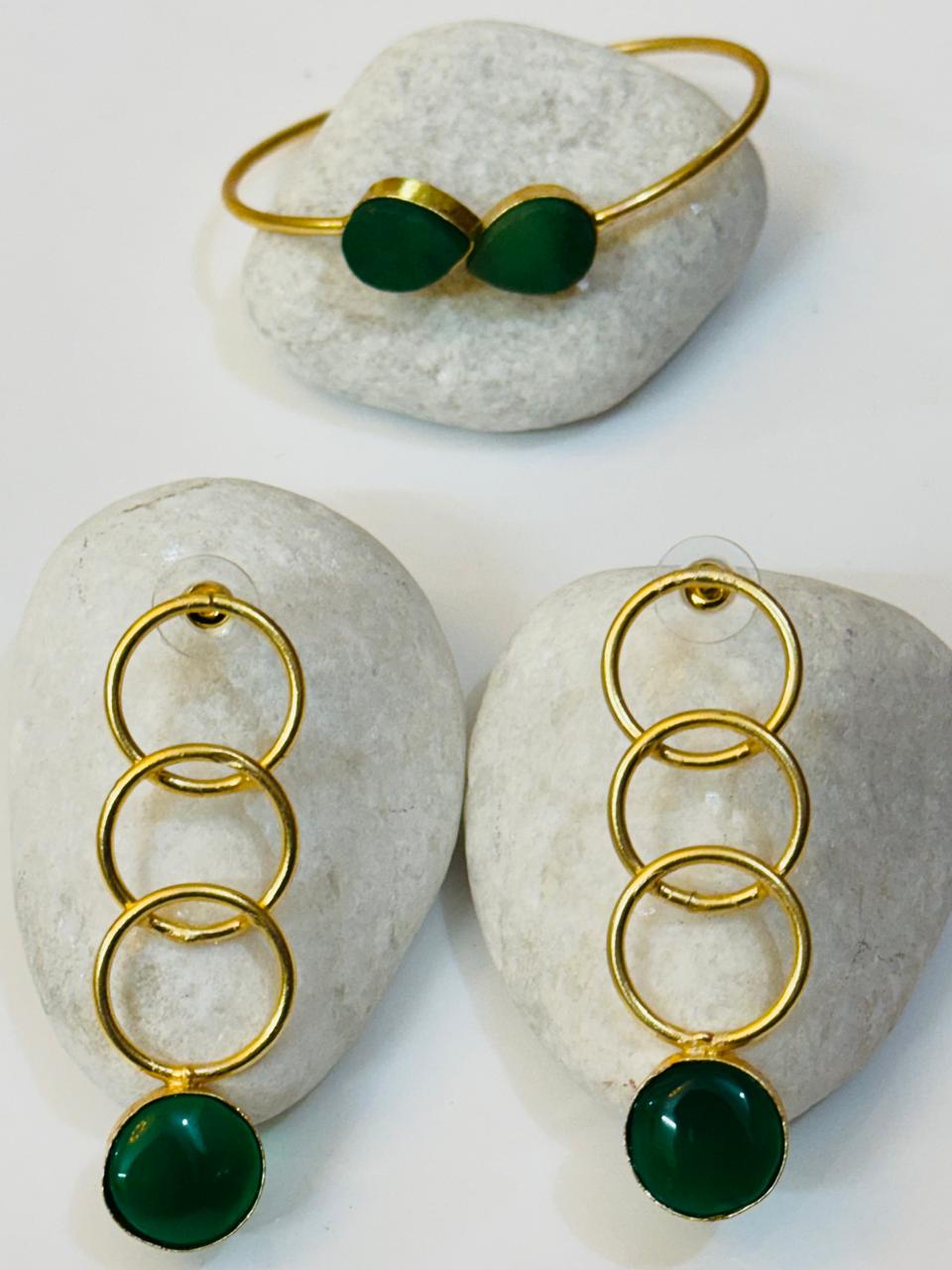 Celestial Orbit Earrings & Dewdrop Bracelet Earrings