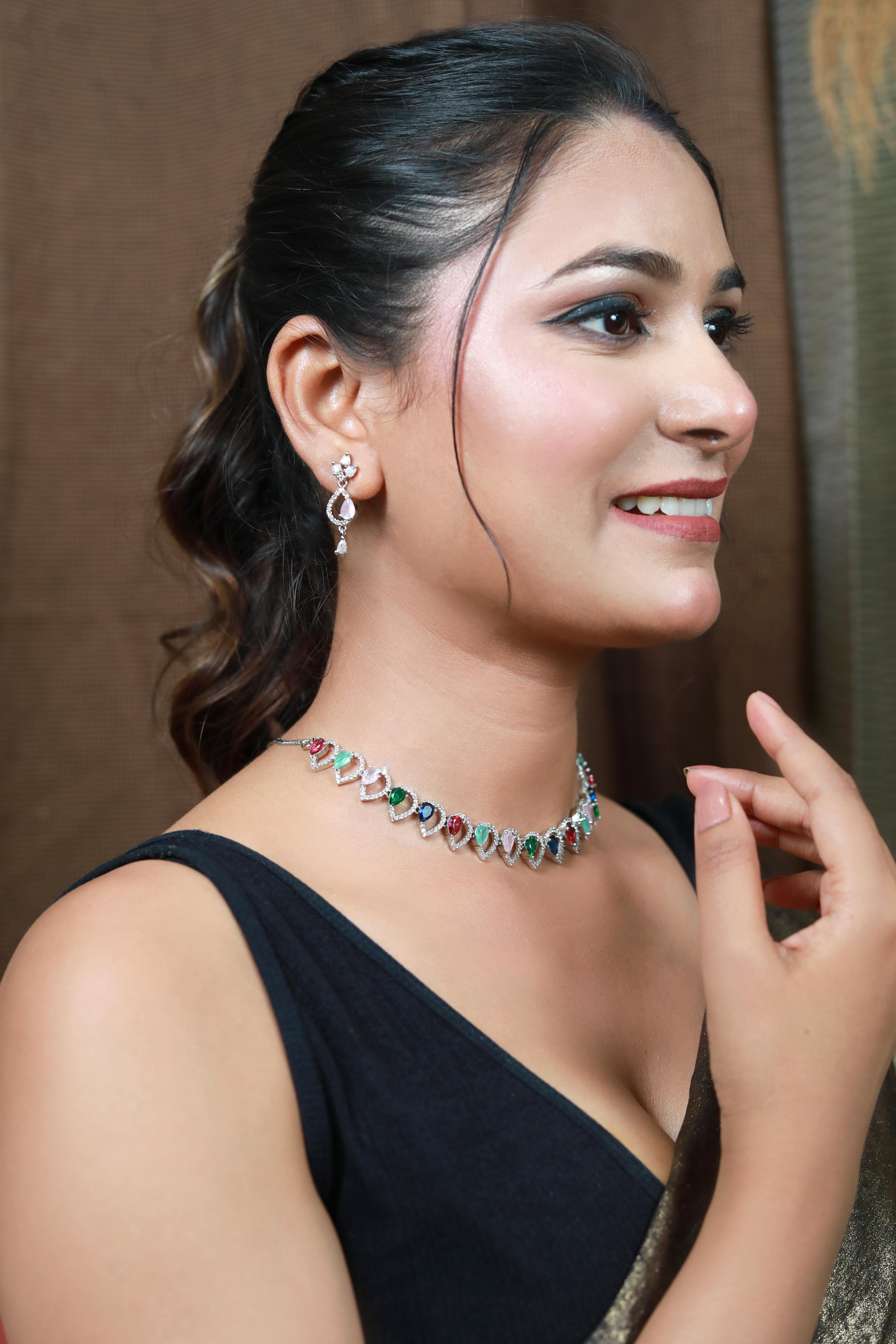 Aaradhya Sparkle AD Necklace Set