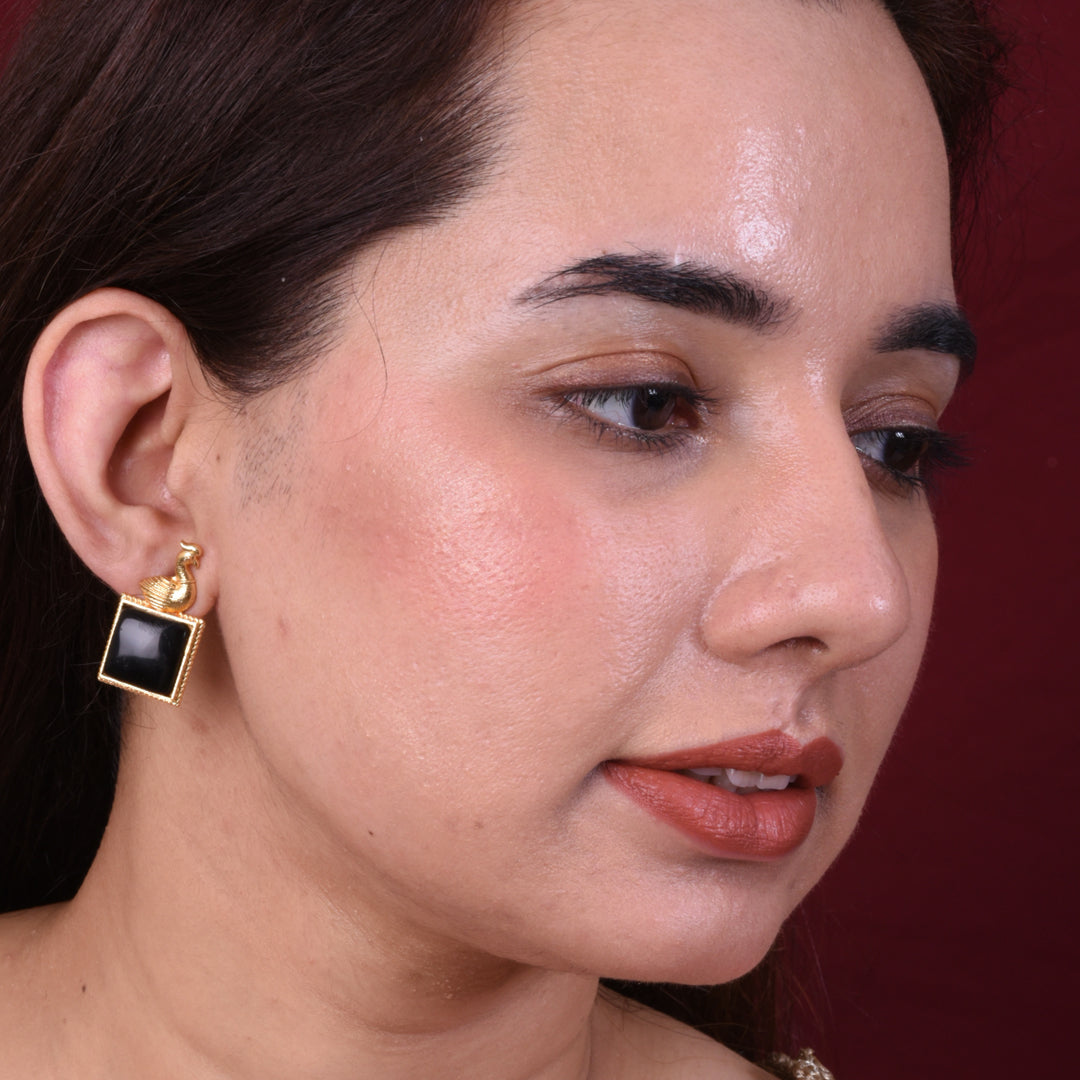 Mayura Noir Dangler Earrings