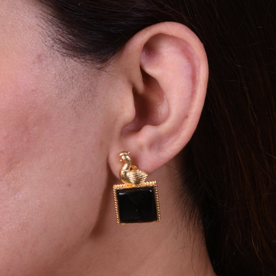 Mayura Noir Dangler Earrings