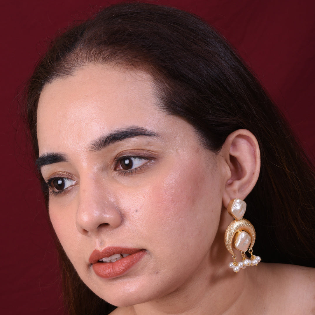 Ocean Crescent Dangler Earring