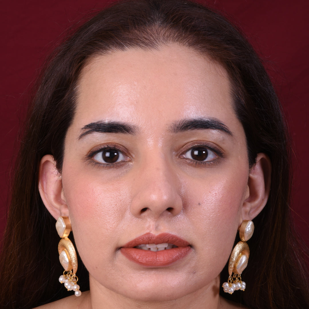 Ocean Crescent Dangler Earring