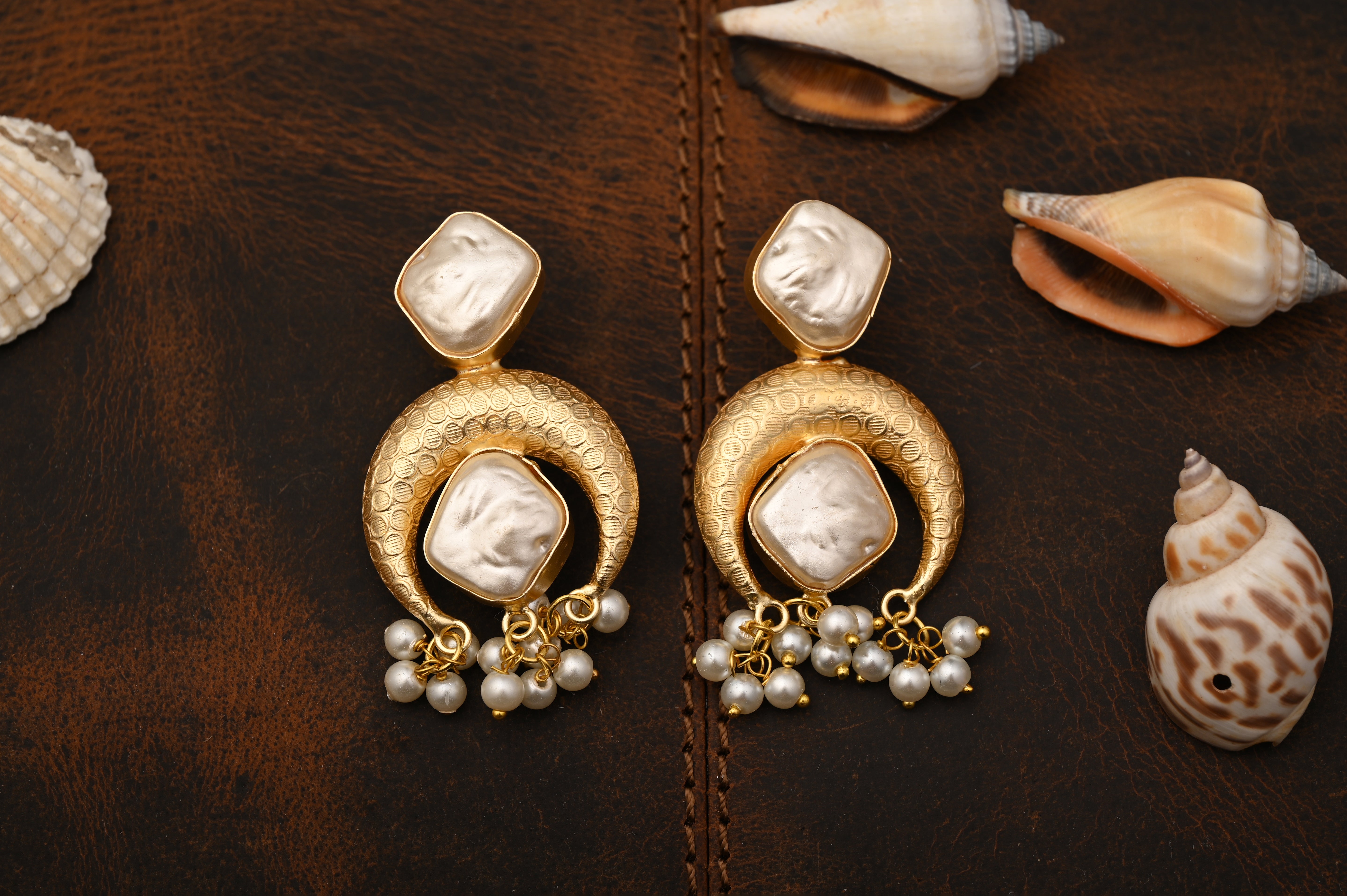 Ocean Crescent Dangler Earring
