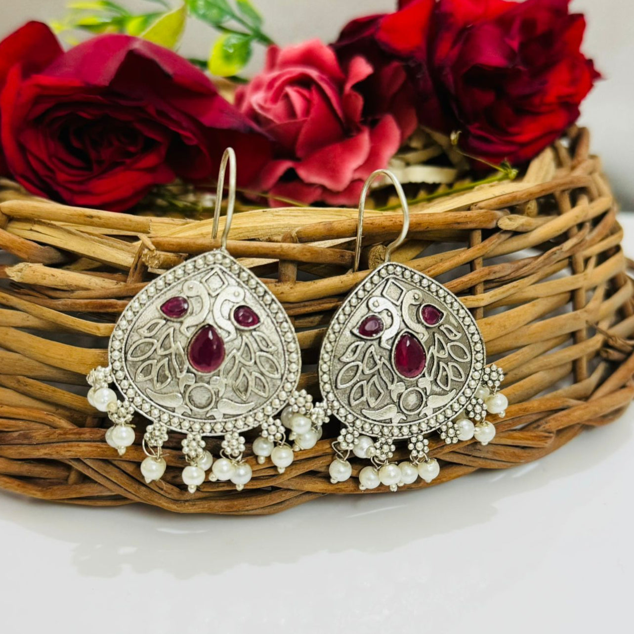 Peacock Passion Hook Earrings